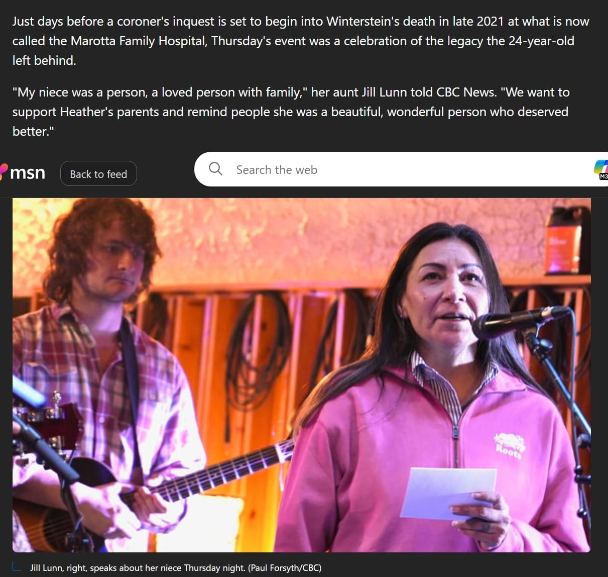 Heather Winterstein Article